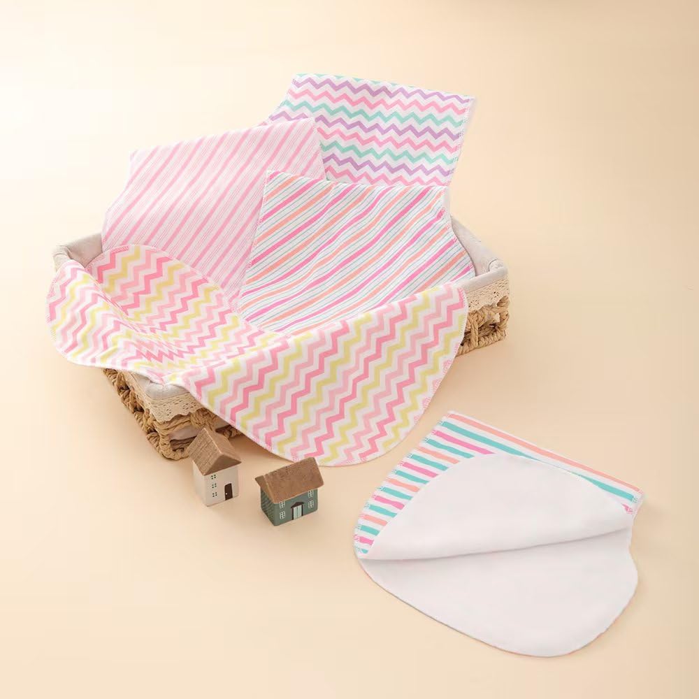 Paquete de 5, paños para eructos para bebé, suaves y absorbentes
