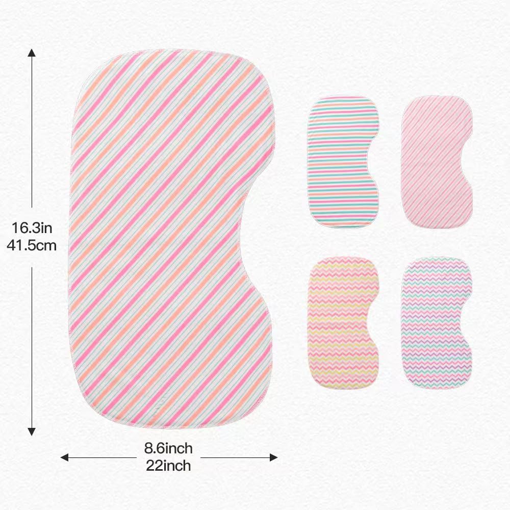 Paquete de 5, paños para eructos para bebé, suaves y absorbentes