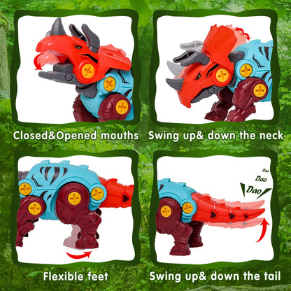 Juguetes de dinosaurio desarmables para niños