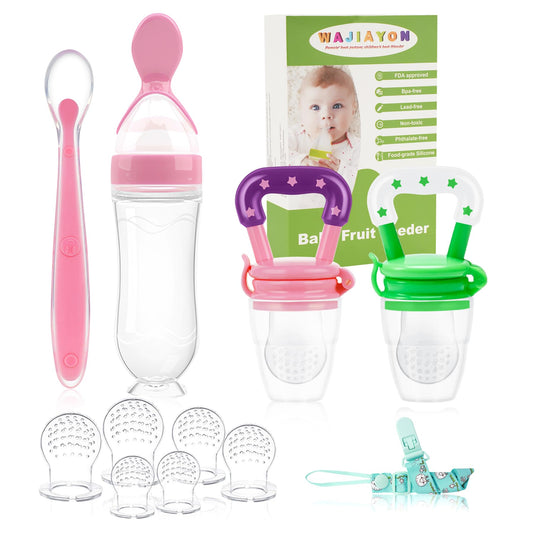 Chupete alimentador de frutas para bebés, paquete de 5