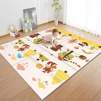 Alfombra de juego plegable para bebés de 50 x 50 pulgadas
