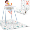 Minimono BLW - Tapete de salpicaduras para bebé debajo de la silla alta, 30 alfombrillas desechables e impermeables