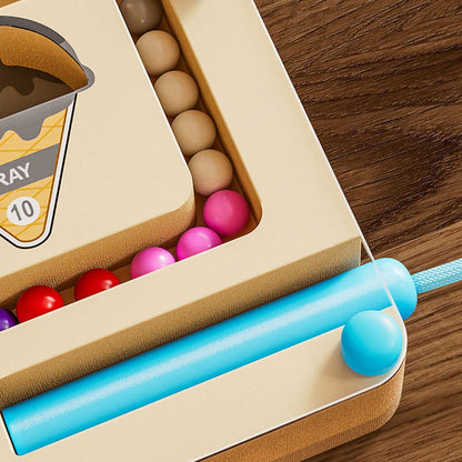 Juego de clasificación de colores: Laberintos numéricos de madera