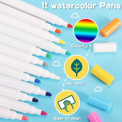 Asterin Sales - Bolígrafo reutilizable borrable para niños (14 páginas)