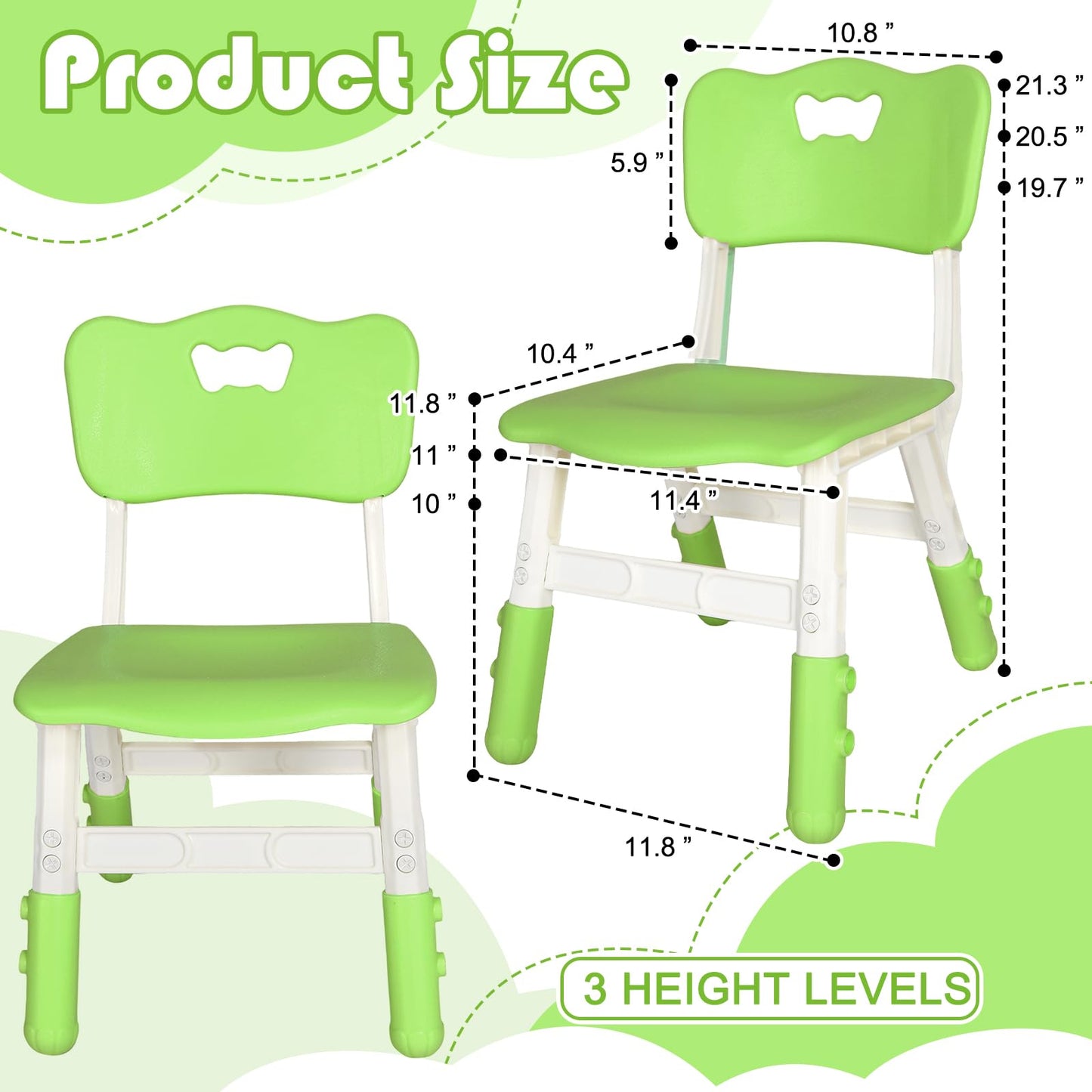 Silla para niños de altura ajustable
