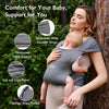 Topmeta portabebés portátil, correas de hombro anchas extensibles con soporte ergonómico