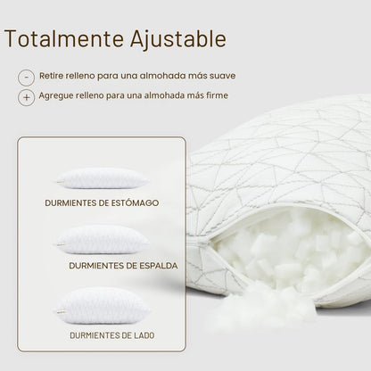 Coop Home Goods Almohada ajustable original para niños pequeños, suave, transpirable, de 19 x 13 pulgadas