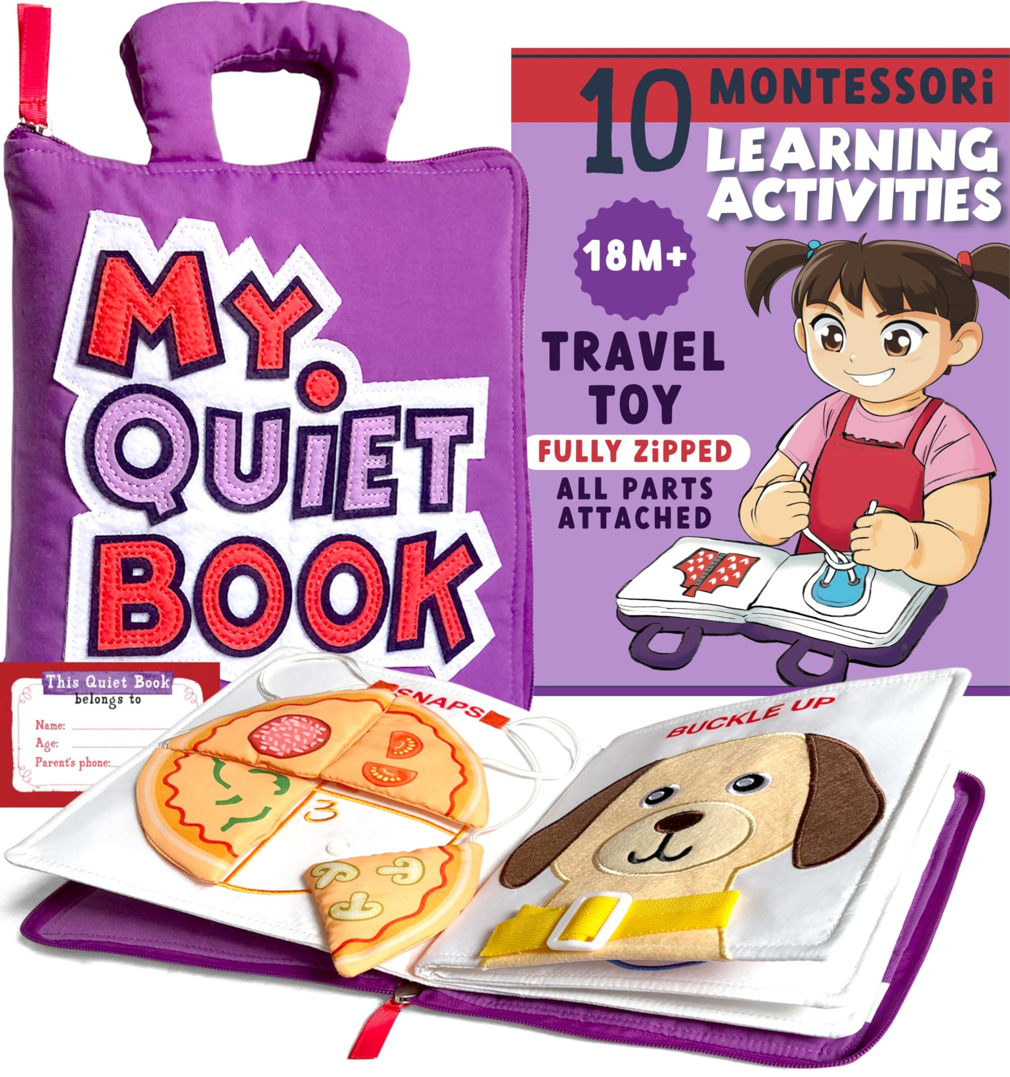 My Quiet Book - Libro ocupado para niños pequeños de 1 a 3 años