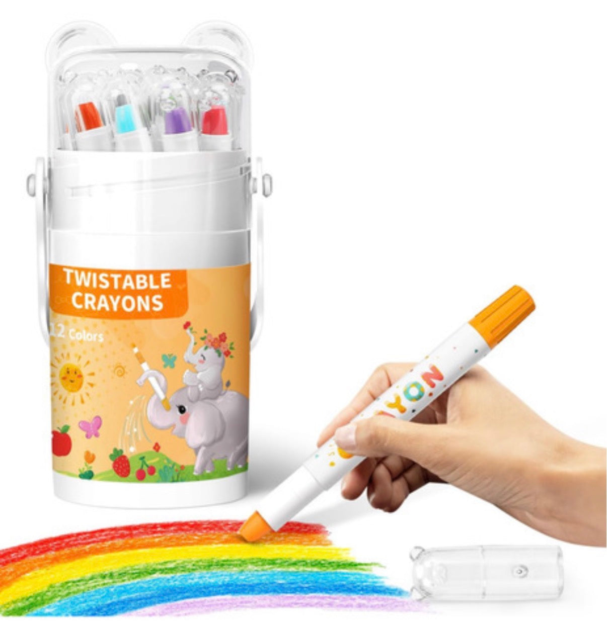 Crayones Eo Joycels Set De 12 Unidades Lavables Torcibles