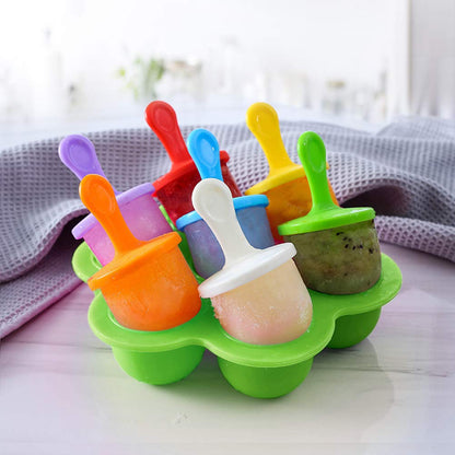 Mini molde de silicona para paletas, 7 cavidades