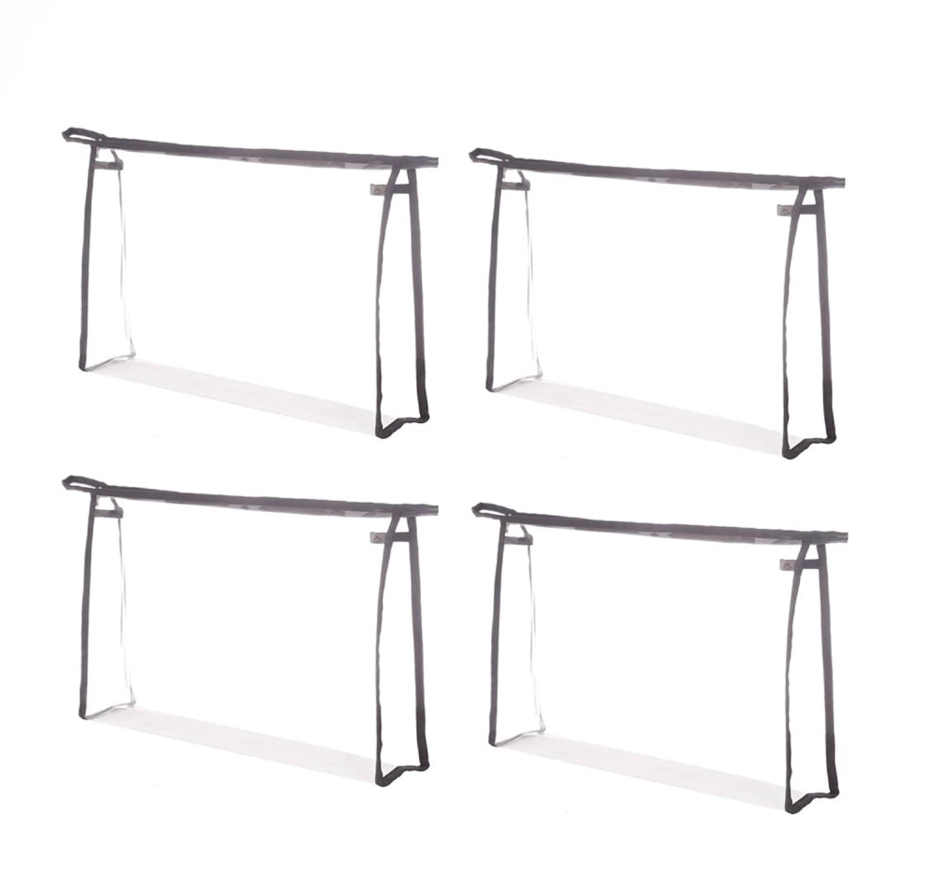 Organizador multiusos de vinilo transparente impermeable con cremallera