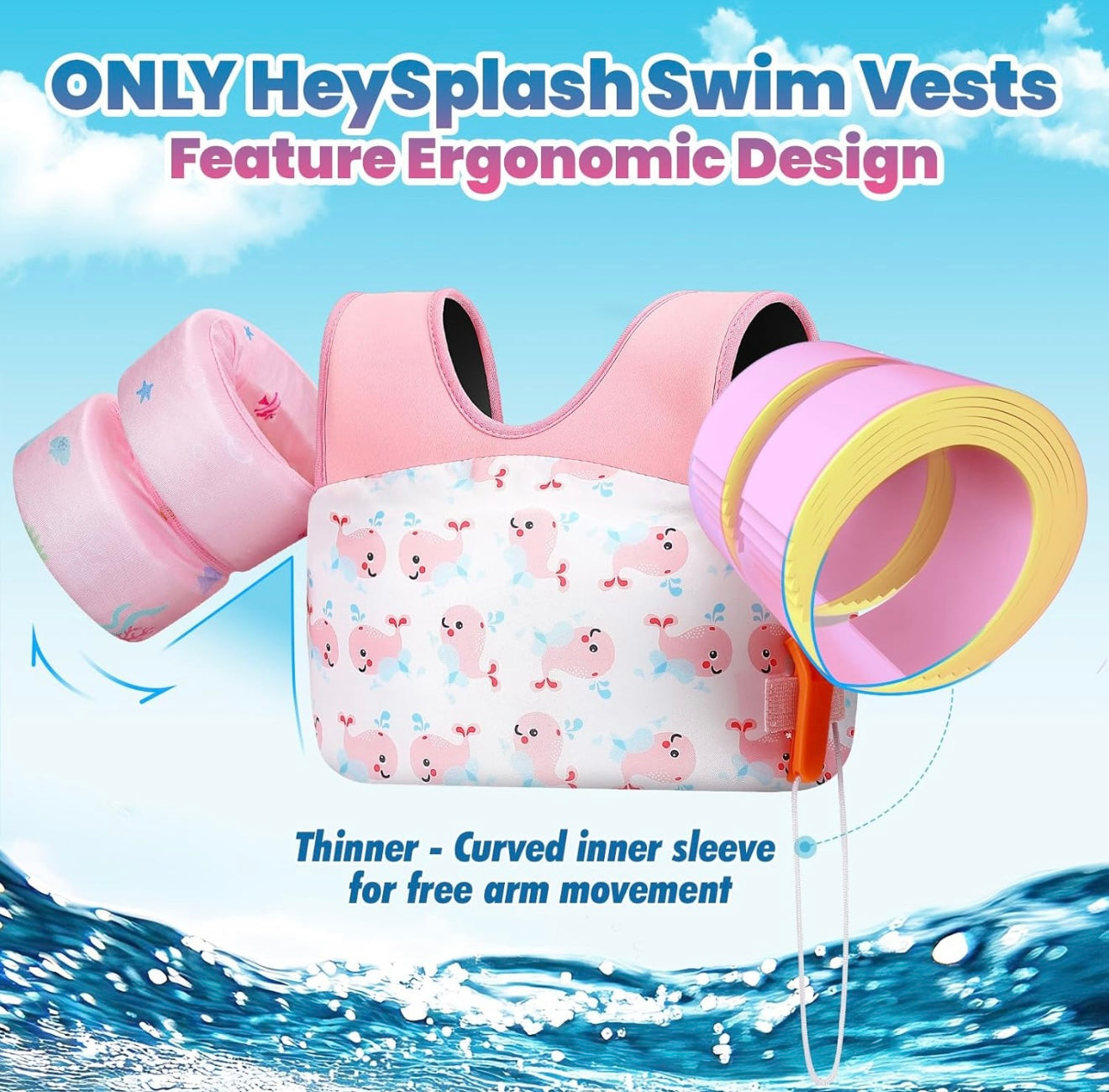 Chaleco de natación HeySplash para niños