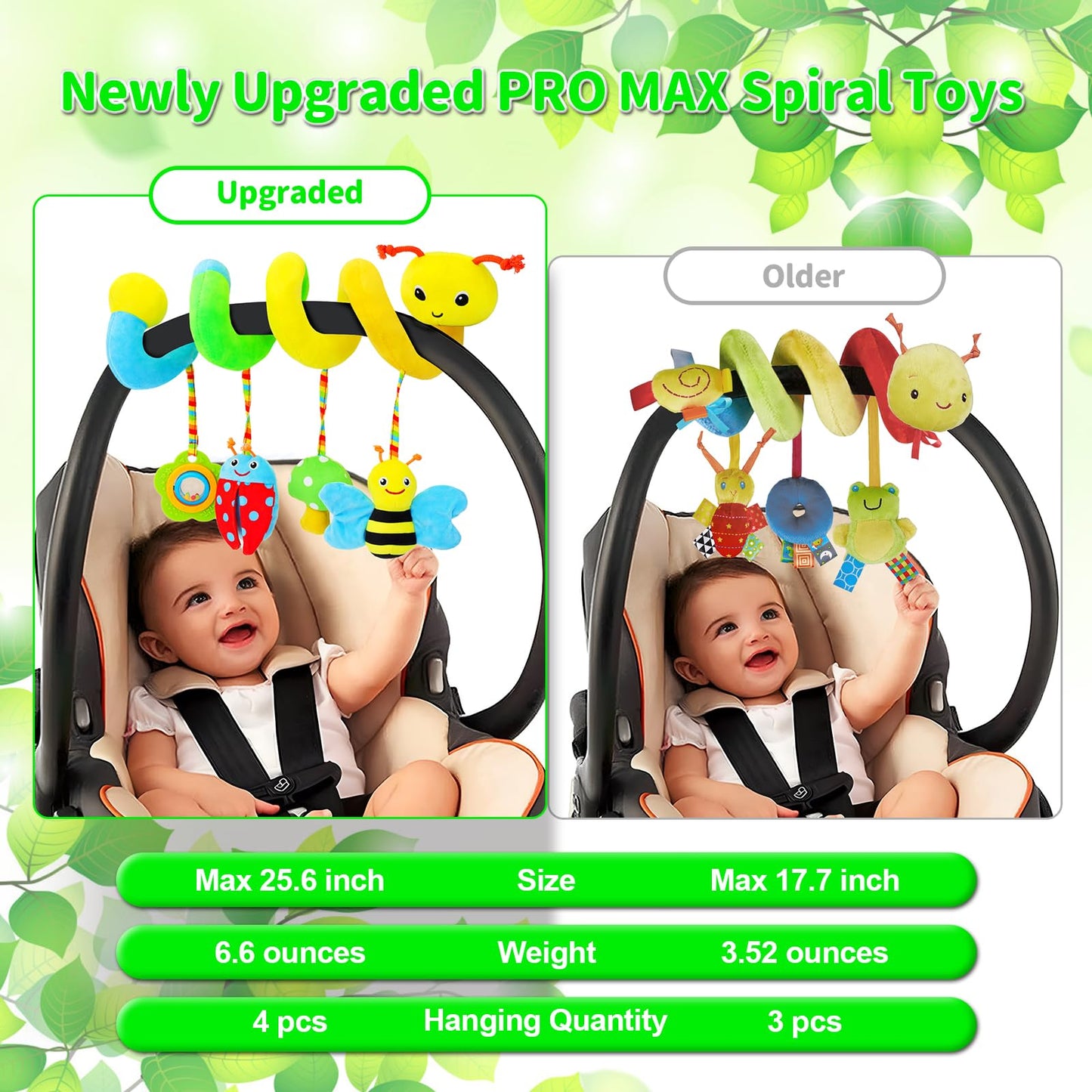 Juguetes de asiento de automóvil para bebés de 0 a 6 meses