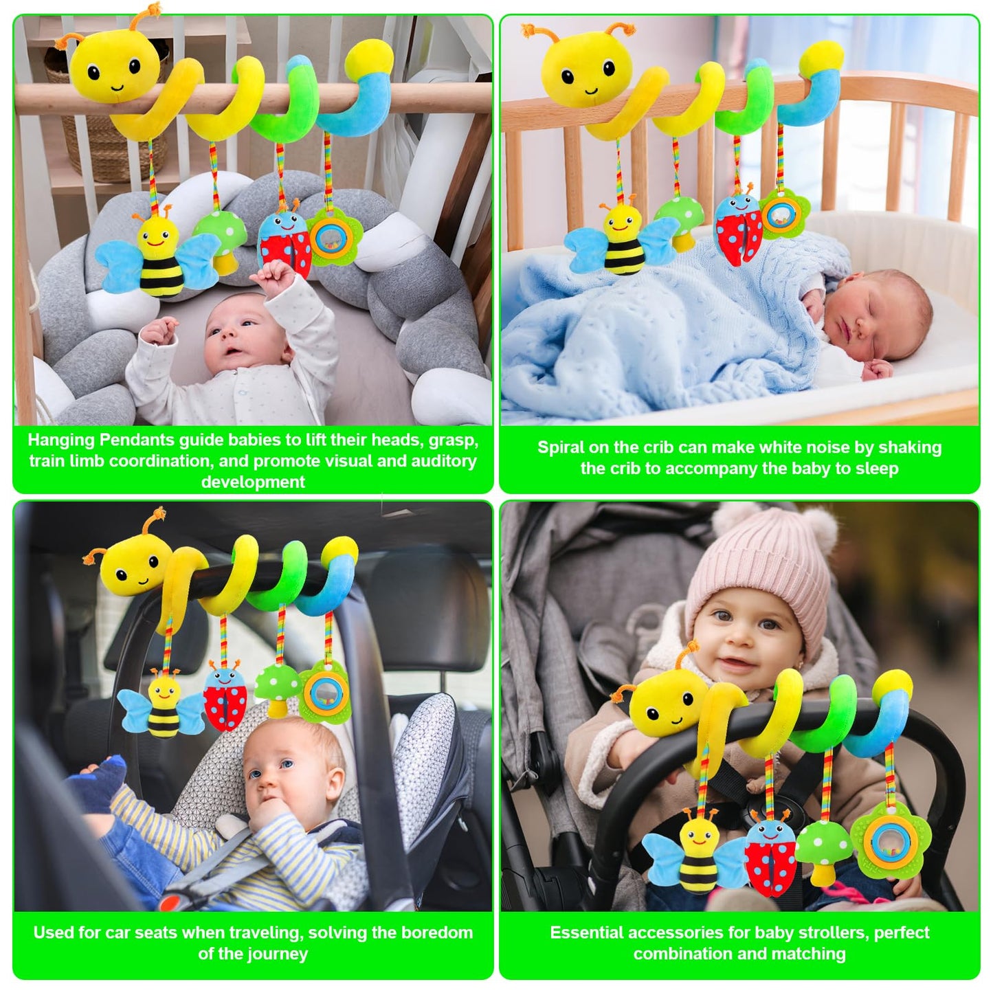 Juguetes de asiento de automóvil para bebés de 0 a 6 meses