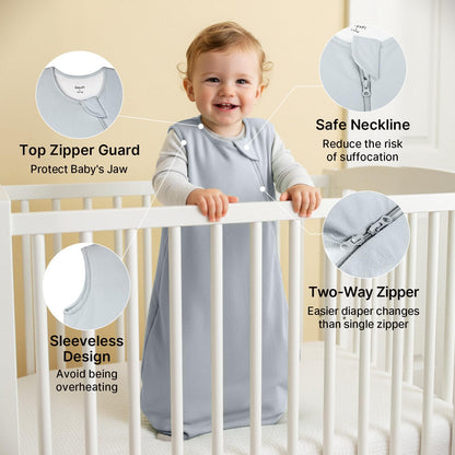 Easyfi saco de dormir súper suave de rayón hecho de bambú, 0-6 meses, 1.0tog