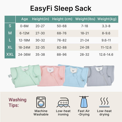 Easyfi saco de dormir súper suave de rayón hecho de bambú, 0-6 meses, 1.0tog