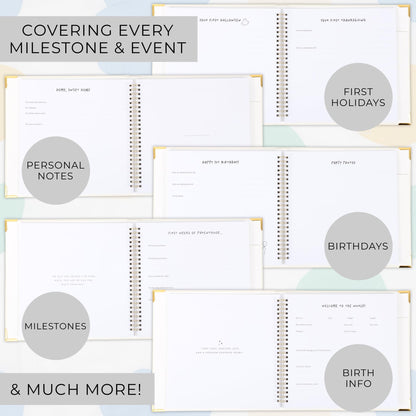 Libro de recuerdos de bebé para niños y niñas – Libro atemporal para bebés de 5 años