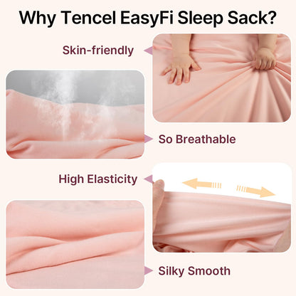 Easyfi saco de dormir súper suave de rayón hecho de bambú, 0-6 meses, 1.0tog