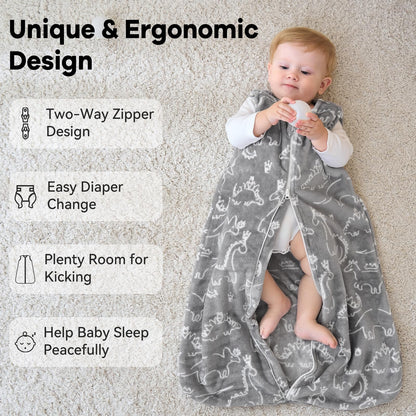 Unnivoll - Saco de Dormir de Forro Polar para Bebé 0-6 Meses, 2.0 Tog