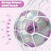 Balón de fútbol con purpurina, rosa, morado y plateado