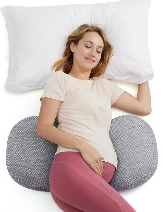 Momcozy Almohada portátil de embarazo – Soporte de maternidad en forma de W para dormir de lado