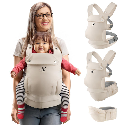 Portabebés con asiento de cadera, 3 en 1 para recién nacidos hasta niños pequeños, 3-36 meses