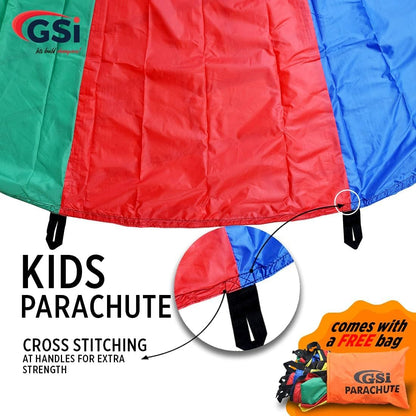 Paracaídas de juego para niños, paracaídas arcoíris, juego de tienda de campaña para niños, 1.83m