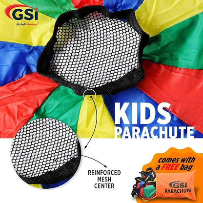 Paracaídas de juego para niños, paracaídas arcoíris, juego de tienda de campaña para niños, 1.83m