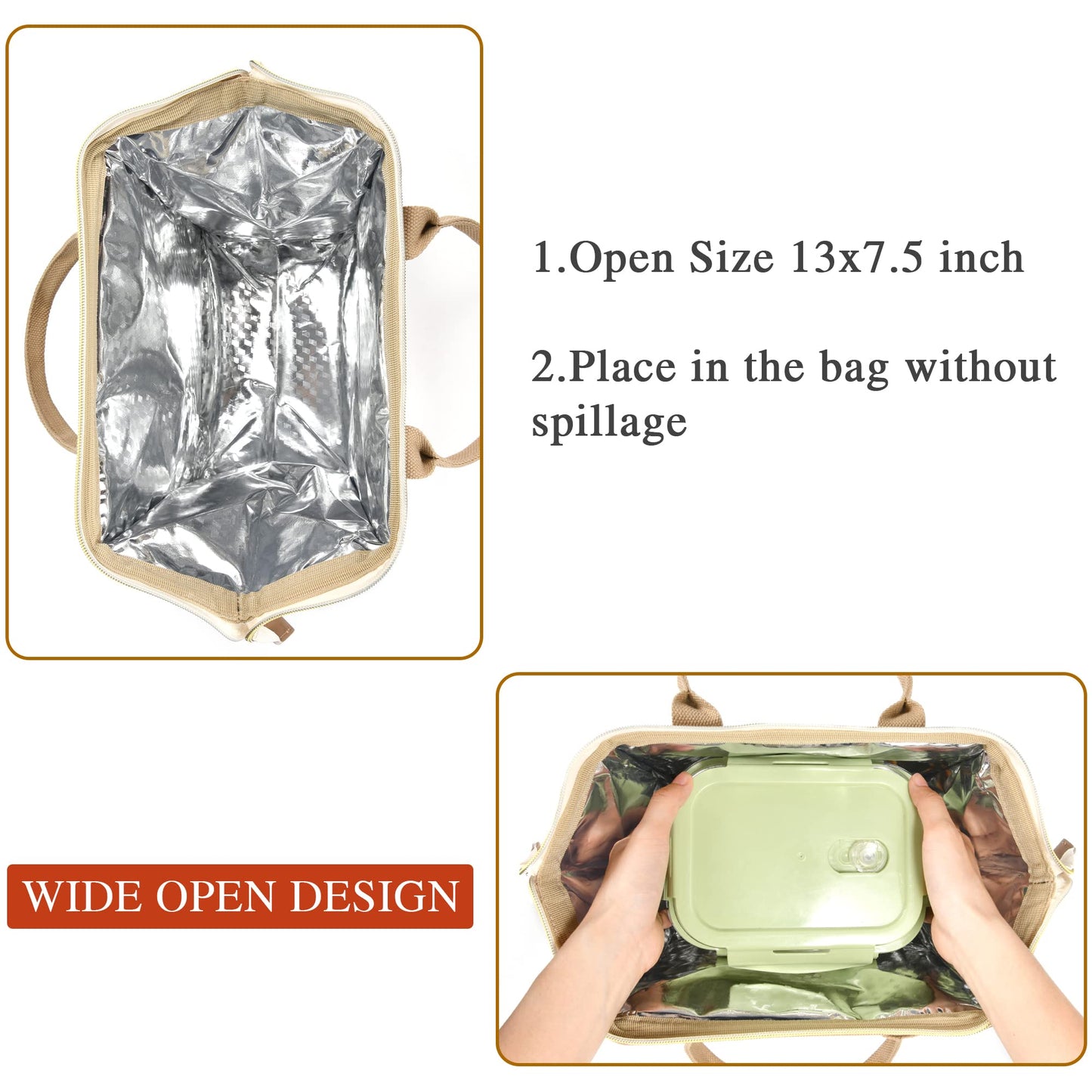 Bolsa de almuerzo con inicial