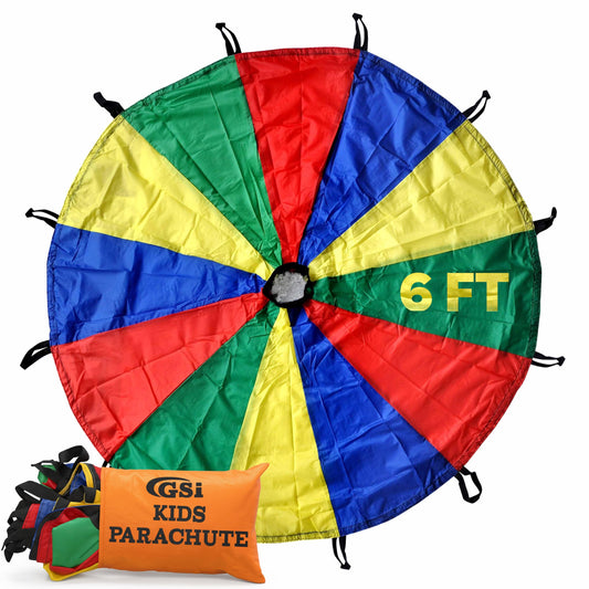 Paracaídas de juego para niños, paracaídas arcoíris, juego de tienda de campaña para niños, 1.83m