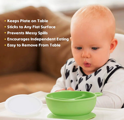 Synpos Bear Shape Toddler Plate | 100% Silicona de Grado Alimenticio