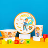 Zak Designs Blippi - Juego de vajilla infantil de 3 piezas