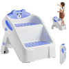 Taburete de baño para niños pequeños, taburete de 2 escalones