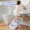 Taburete de baño para niños pequeños, taburete de 2 escalones