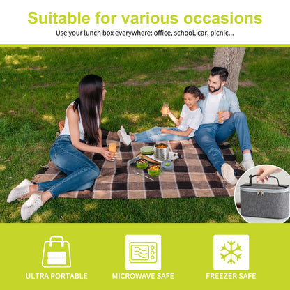 Lille home juego de loncheras aisladas al vacío para mantener la comida caliente durante 6 a 8 horas