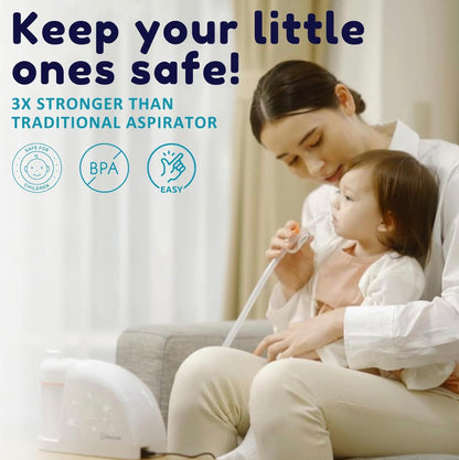 BabySmile Aspirador nasal para bebés sin BPA y succión 3 veces más fuerte
