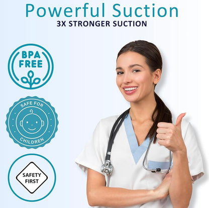 BabySmile Aspirador nasal para bebés sin BPA y succión 3 veces más fuerte