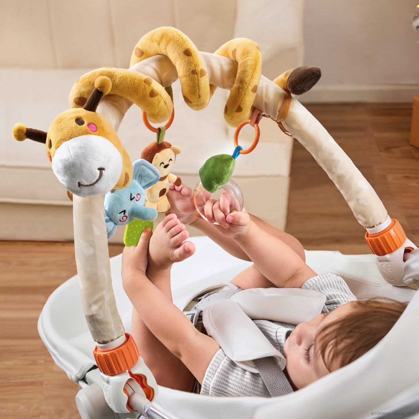 TUMAMA - Juguete de arco para cochecito de bebé, móvil portátil para bebés
