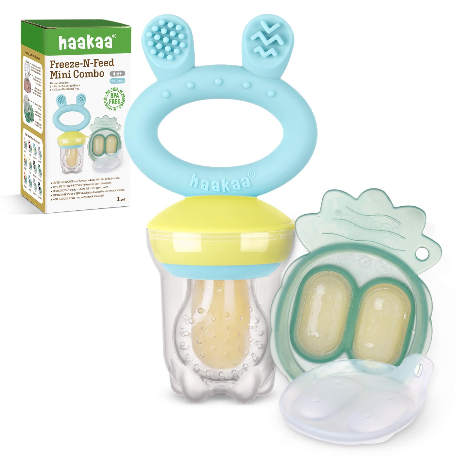 Haakaa Comedero de alimentos para frutas y mini congelador
