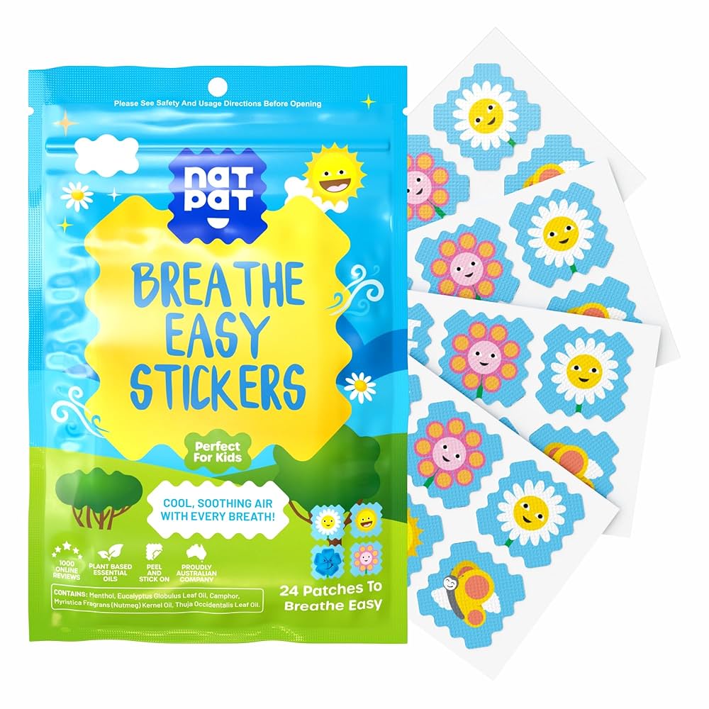 NATPAT - Calcomanías Breathe Easy – Parche tapado para niños y adultos