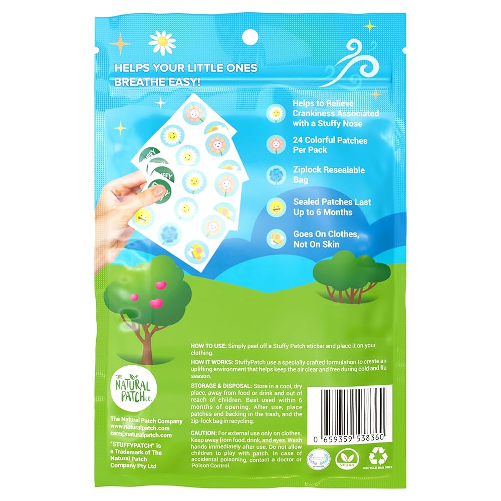 NATPAT - Calcomanías Breathe Easy – Parche tapado para niños y adultos