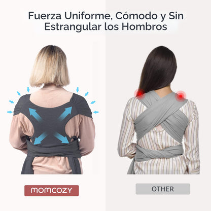 Momcozy Fular Portabebés, Canguro de bebé elástico fácil de usar
