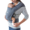 Ergobaby Embrace - Portabebés acogedor para recién nacido (7-25 libras), punto Ponte, azul Oxford