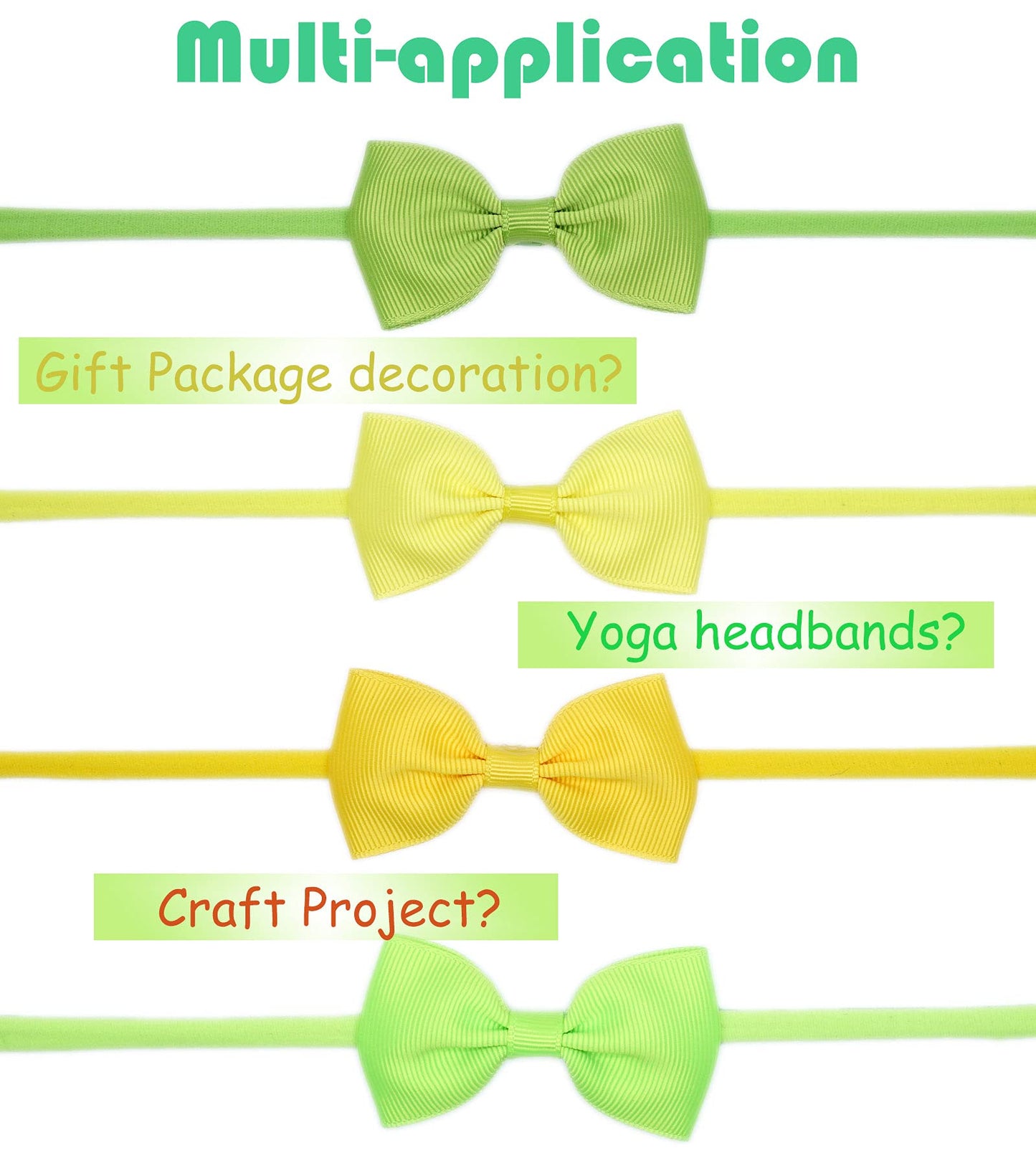 Diademas de lazo para bebé de 40 colores de 2.75 pulgadas.