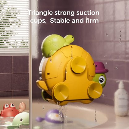 TUMAMA Juguete de baño de tortuga con 3 juguetes de cuerda, rueda de agua giratoria/ojos