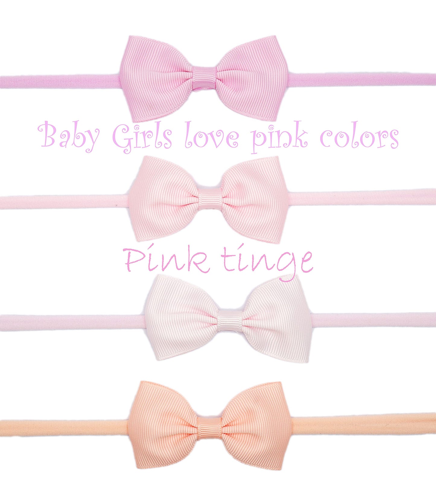 Diademas de lazo para bebé de 40 colores de 2.75 pulgadas.