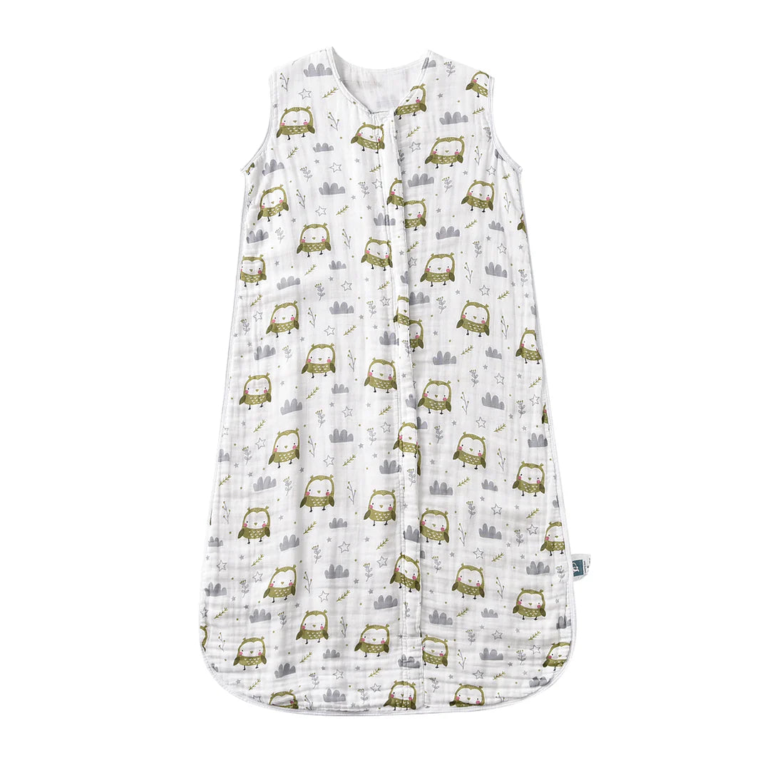 Saco de dormir para bebé de 2 a 4 años, 100 % algodón orgánico, 0,5 TOG