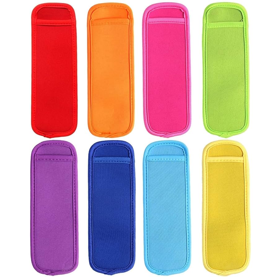 Paquete de 23 bolsas reutilizables para paletas heladas, fundas anticongelantes, 8 colores