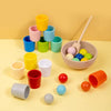 Bola de arcoíris Montessori para bebé, juegos de clasificación de combinación
