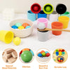 Bola de arcoíris Montessori para bebé, juegos de clasificación de combinación